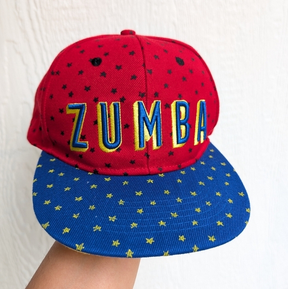 ZUMBA Wear Red Blue Yellow Snap Back Adjustable Hat Cap - Picture 1 of 6